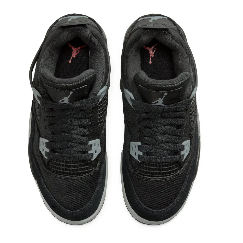 Black Air GS Jordan 4 Retro Canvas 0611